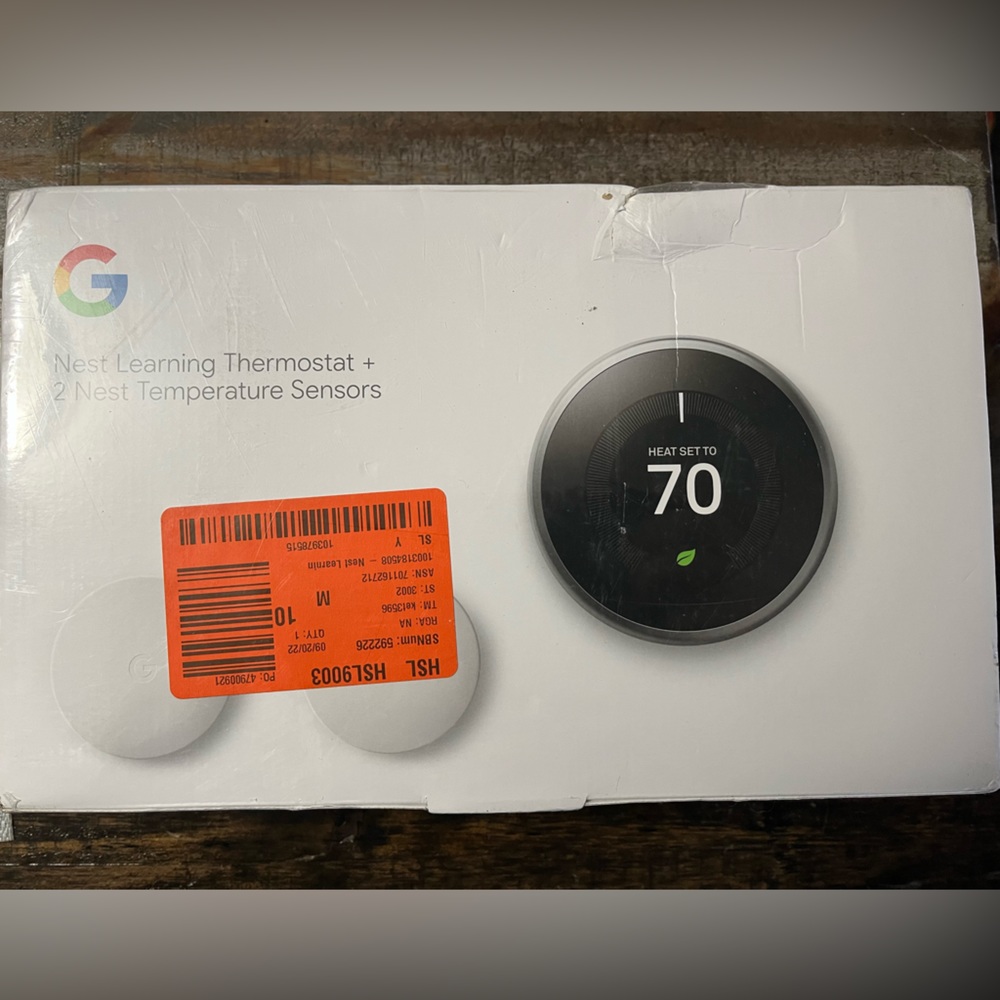 Google Nest Learning Thermostat & 2 Nest Thermostat Sensors